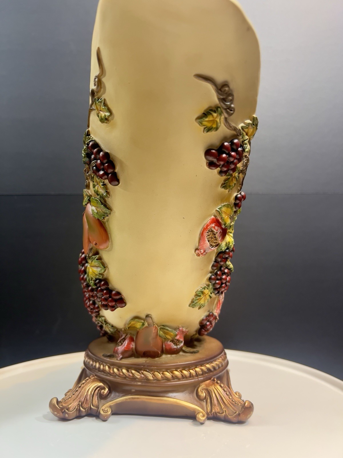 Touch of Class Cornucopia Centerpiece Bowl Harvest Fruit Pedestal Decor