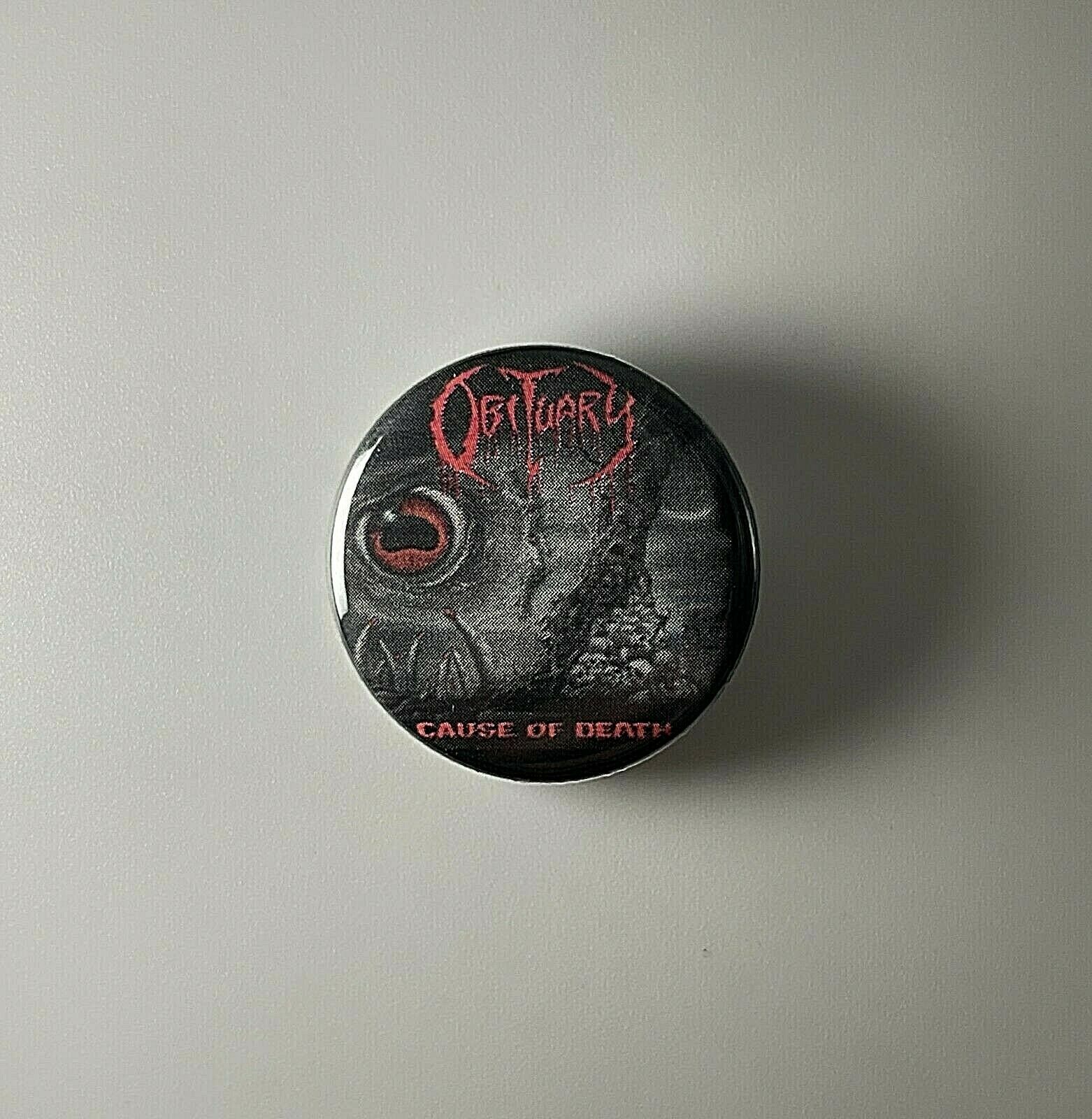 Obituary Cause Of Death 1.25″ Button O001B125 Pin Badge