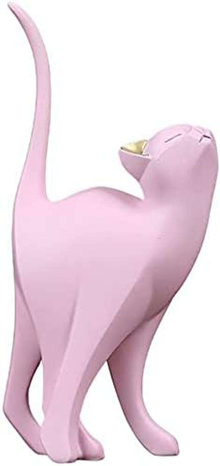 Cat Sculpture Pink Cat Statue Animal Cake Ornament Sculptures for Living Room Be