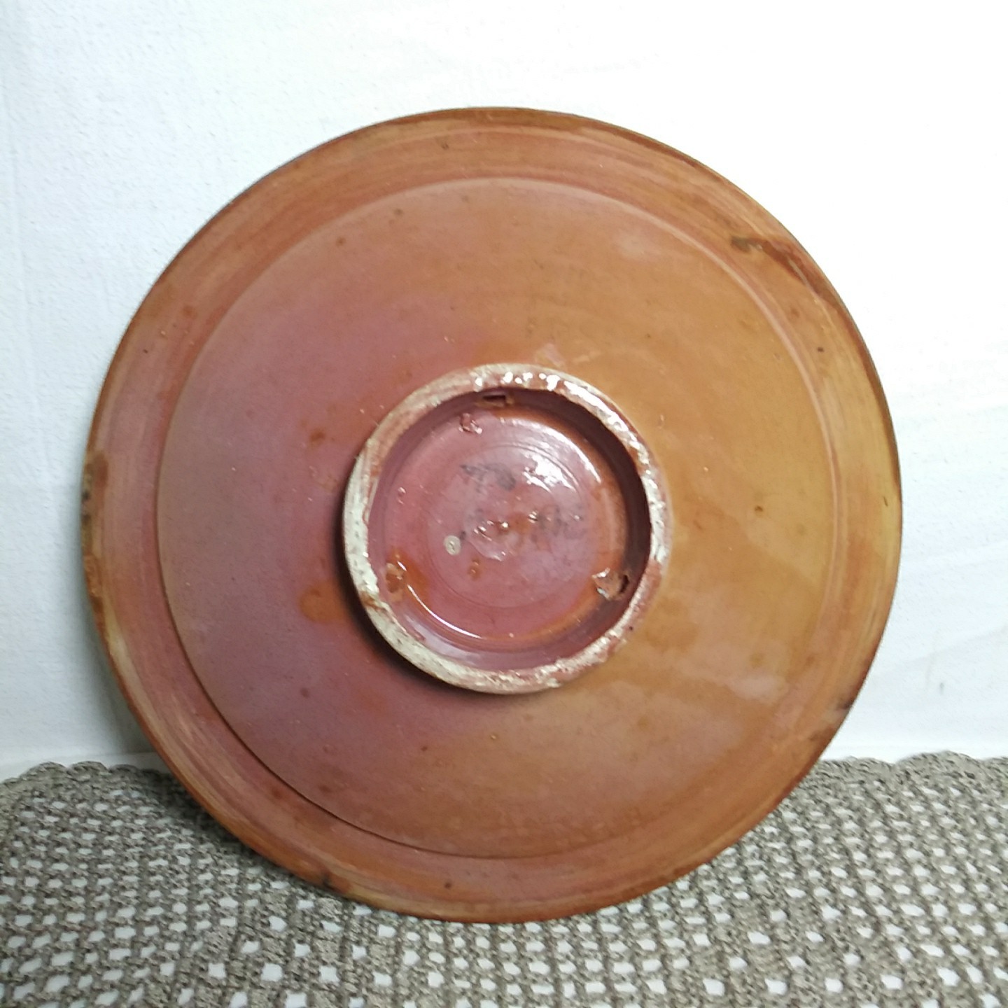 Moroccan Ceramic 10″ Serving Bowl Handmade Hanging Fruit Dish Yellow Monochrome