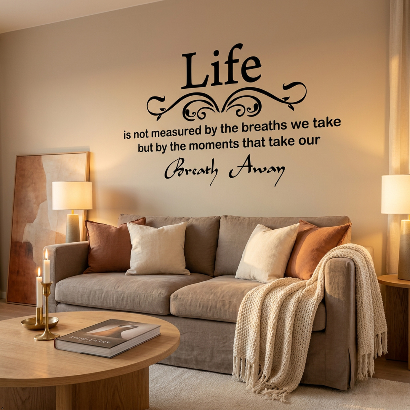 Life is Not Measured Vinyl Wall Lettering Stickers Quotes Sayings Art decal