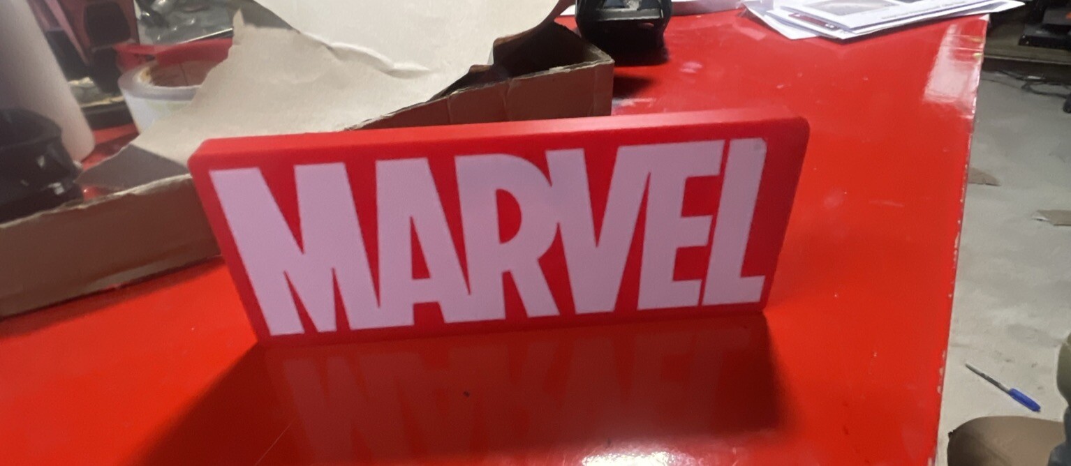 Marvel Sign Pop Art 8 Inch Standing Or Hanging Plastic High Quality