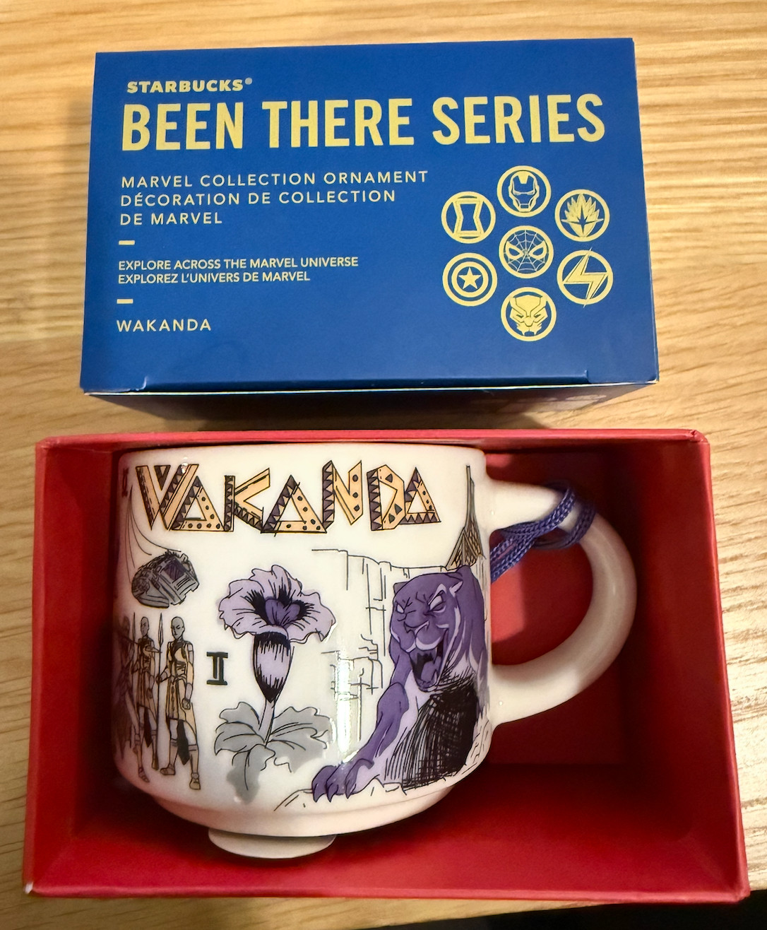 Starbucks Been There Series Marvel Wakanda II Ornament Cup Black Panther