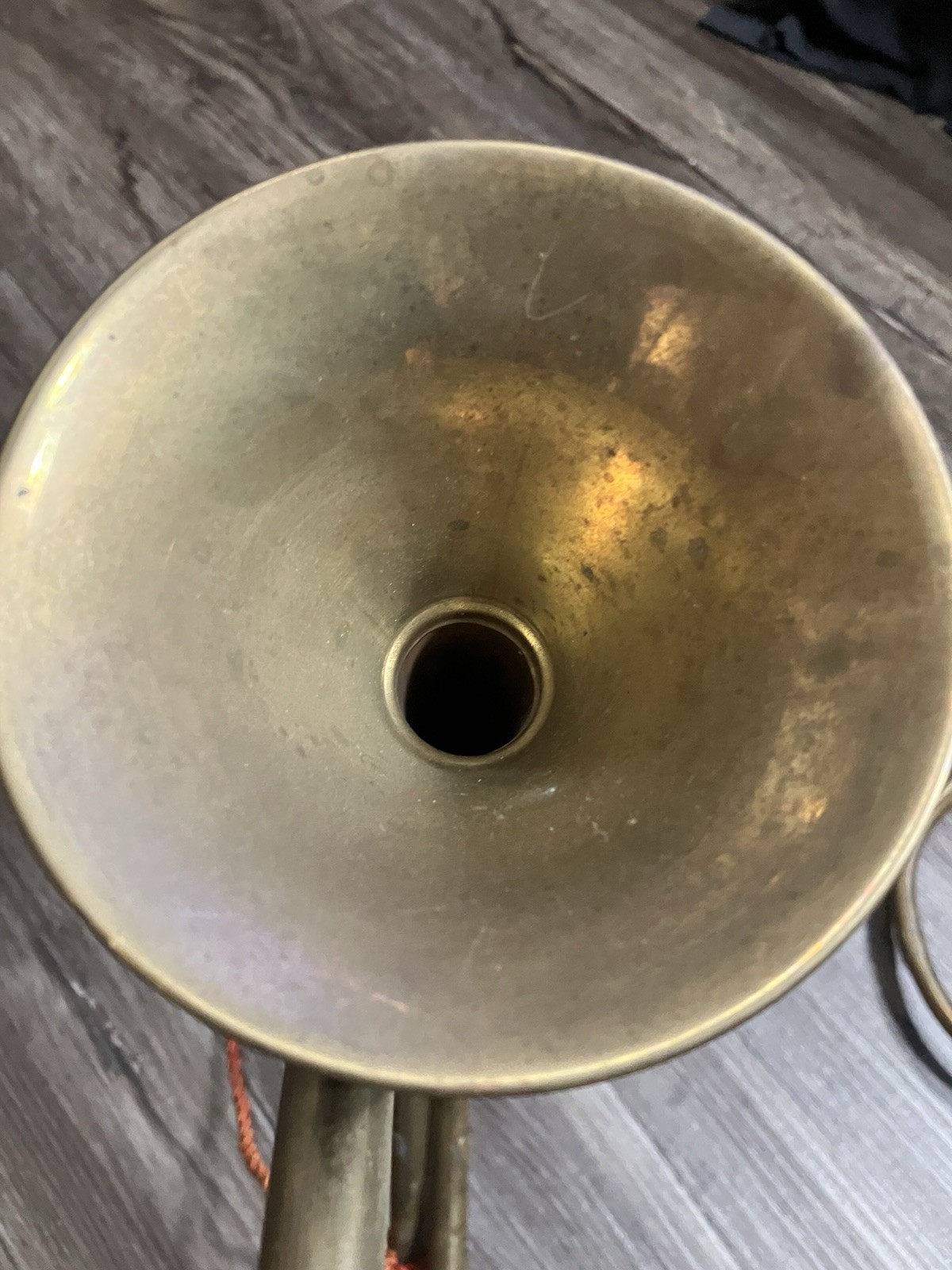 3 Metal Decorative Horns. See Pictures For Wear From Age. Dents