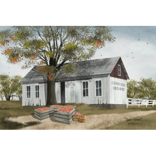 Billy Jacobs Canvas Print APPLE HARVEST 12″x18″ Rustic Farmlife