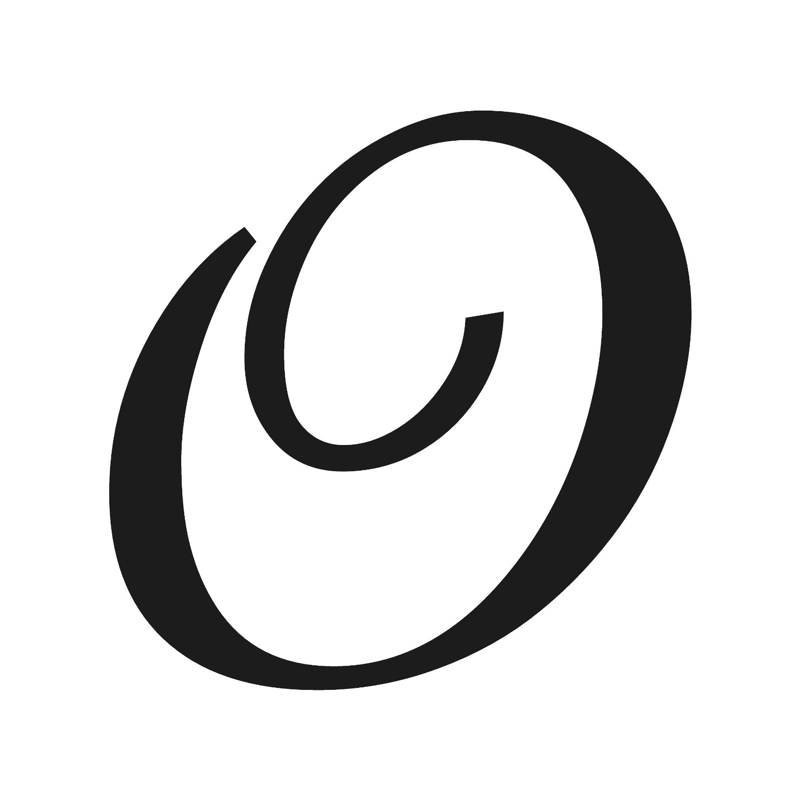 Script Letter O Initial Font Vinyl Sticker Decal Monogram Elegant