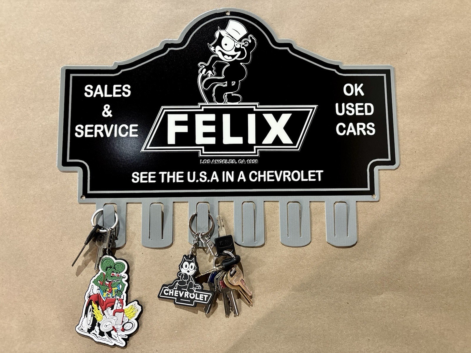 Felix Chevrolet key Hanger Made On 20 Gauge Steel 16 X 12