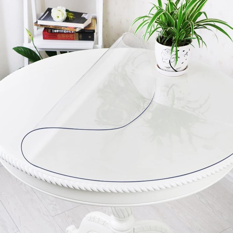 Linkgro Crystal Clear Plastic Table Protector Cover Mat Vinyl Pvc Tablecloth