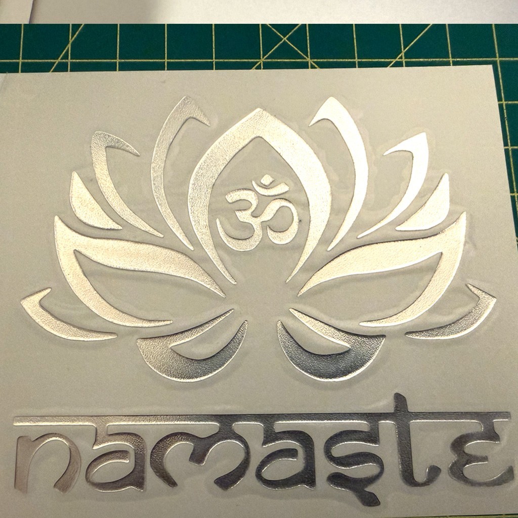 Namaste Lotus Flower Sticker Decal Car Window Vinyl Yoga Zen Meditate 4×3″
