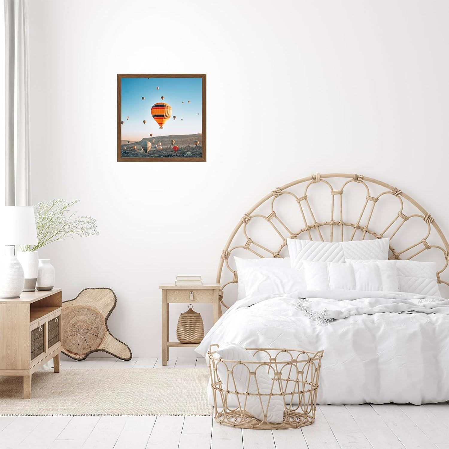 12×12 inch Picture Frame Horizontal and Vertical Formats for Wall Hanging, Brown