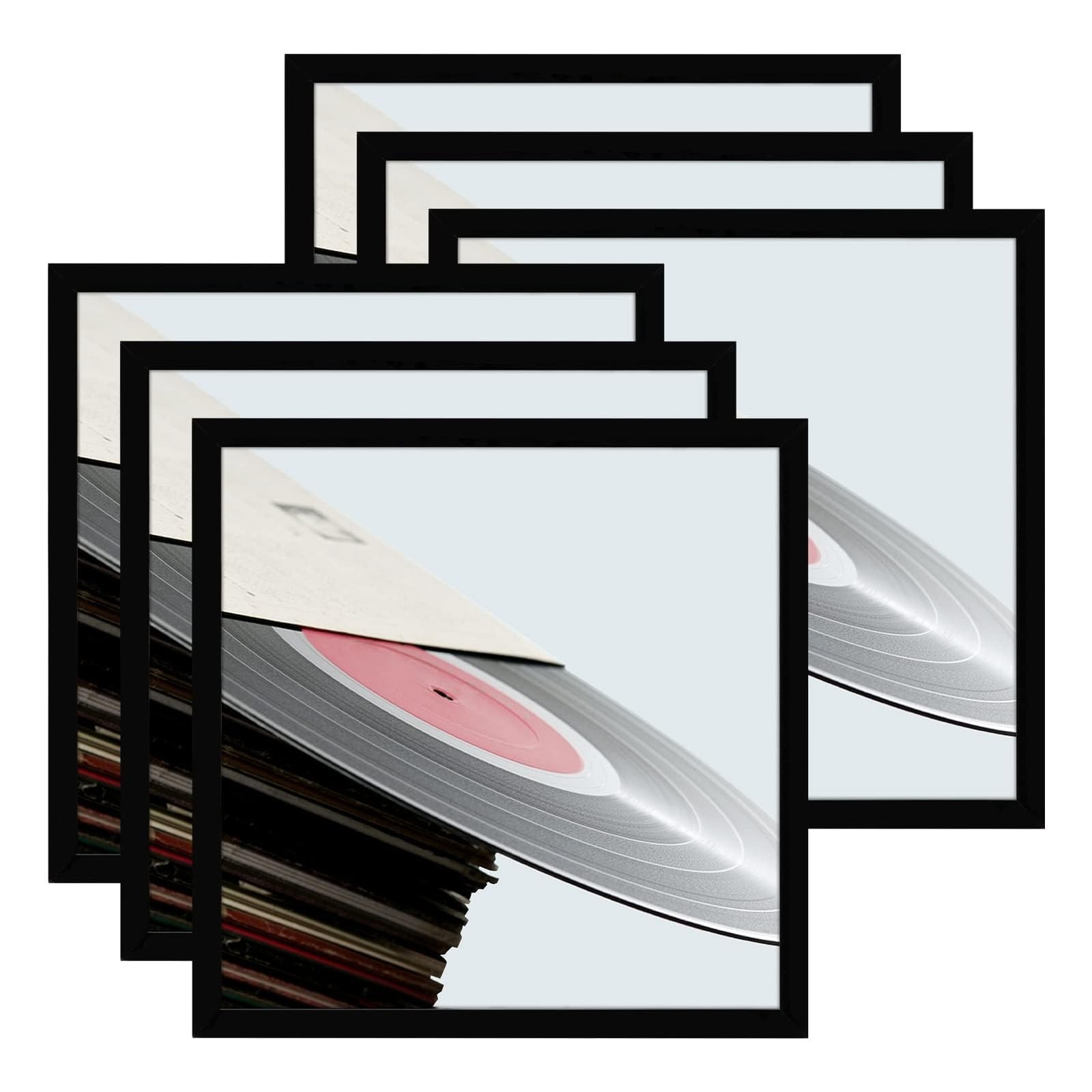 12.5×12.5 Vinyl Record Frame, Matte Black Album Picture Frame Fits 12×12 LP a…