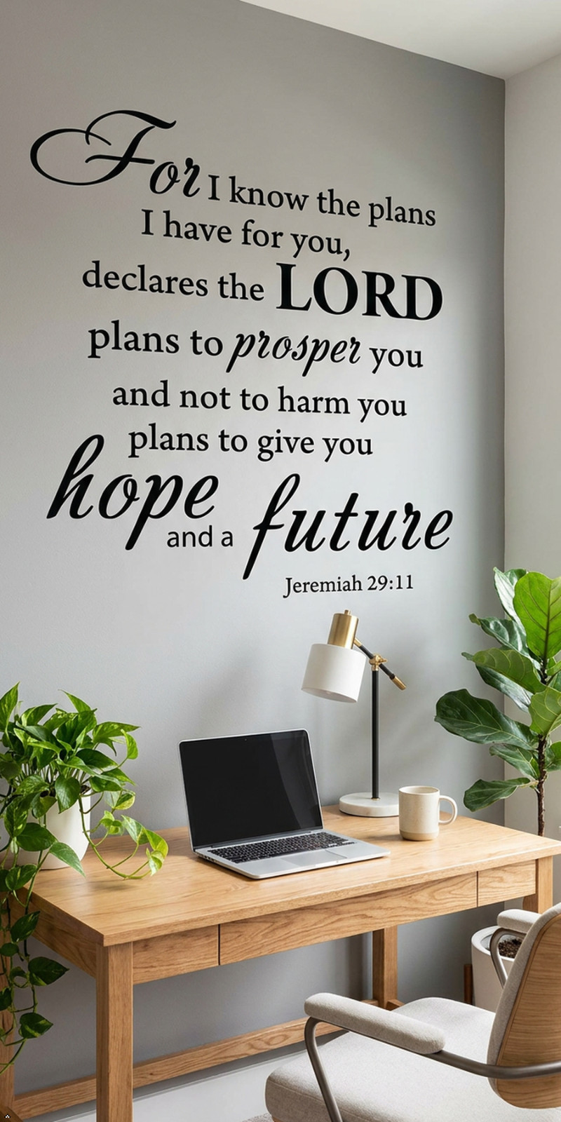 Jeremiah 29:11 Quotes Sayings Words Art Decor Lettering Vinyl Wall Bible Verse