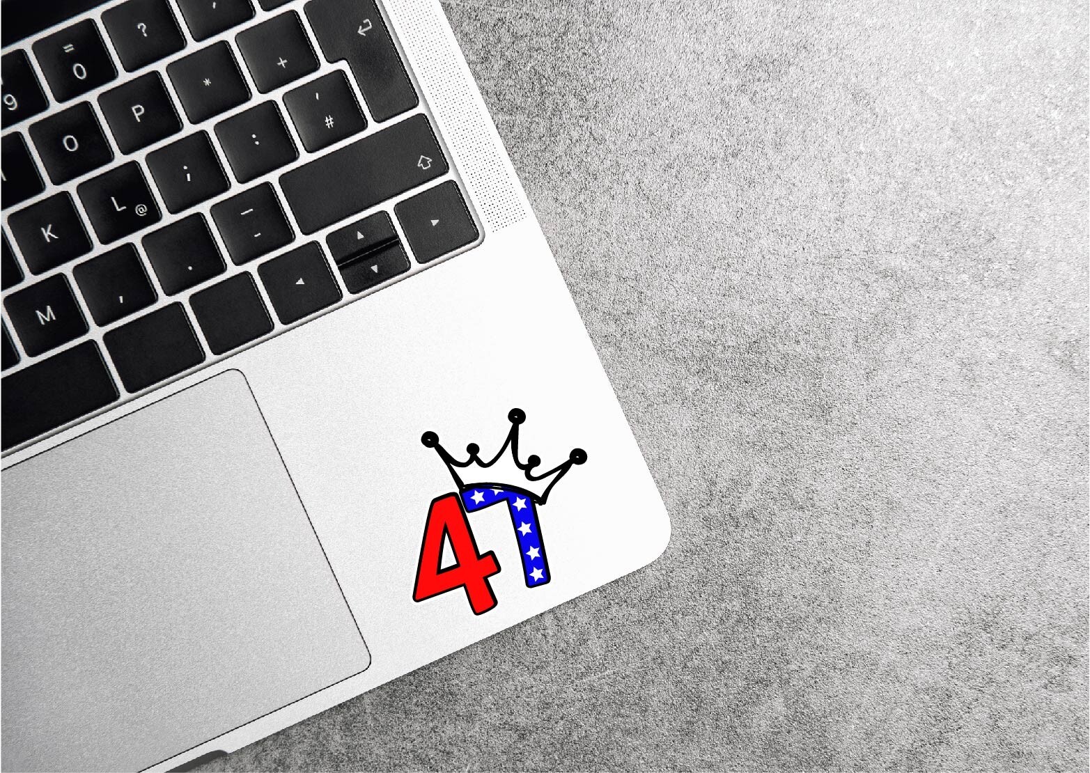 47 King Crown Decal Sticker Printed Die Cut USA Maga Trump Anti Pro Political