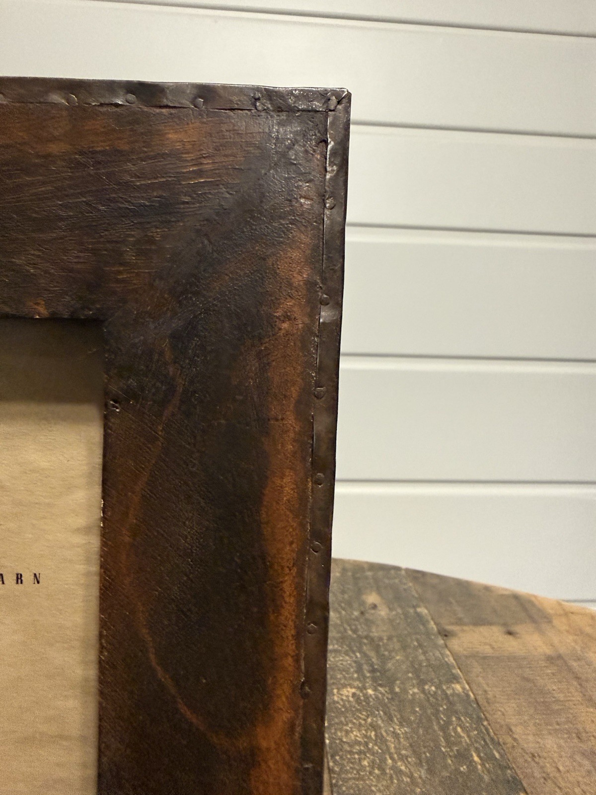 Pottery Barn Wood Photo Frame 4×6 Brown Rectangle Freestanding Stand