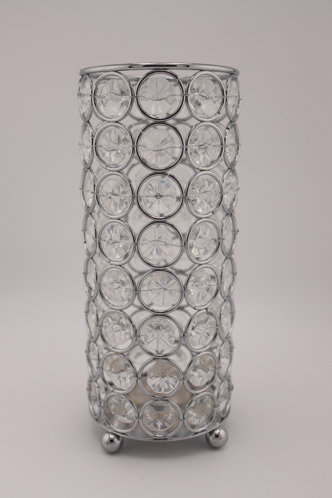 7.5IN Elegant Designs Elipse Crystal Decorative Vase. Wedding & House Decor