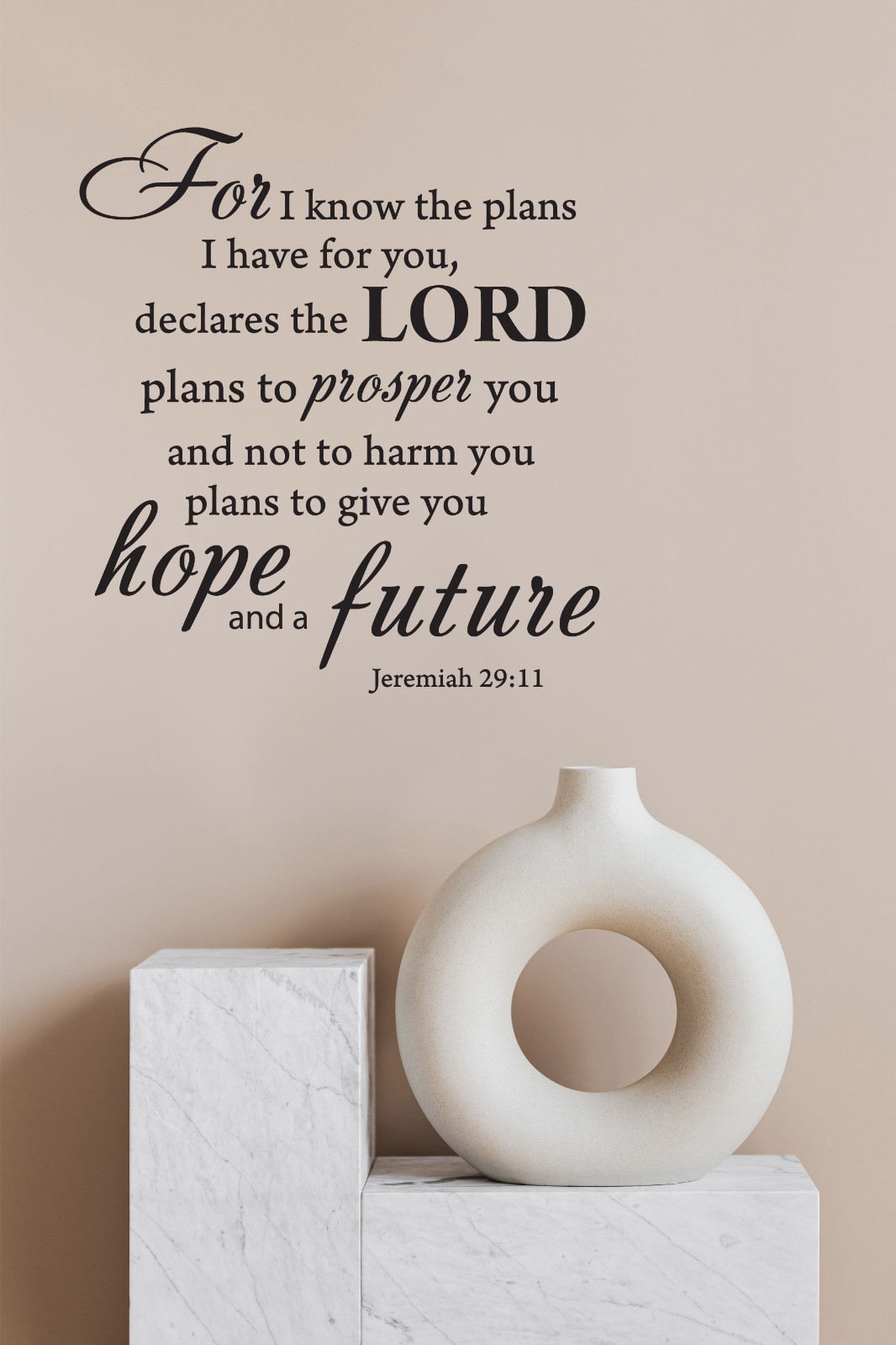 Jeremiah 29:11 Quotes Sayings Words Art Decor Lettering Vinyl Wall Bible Verse