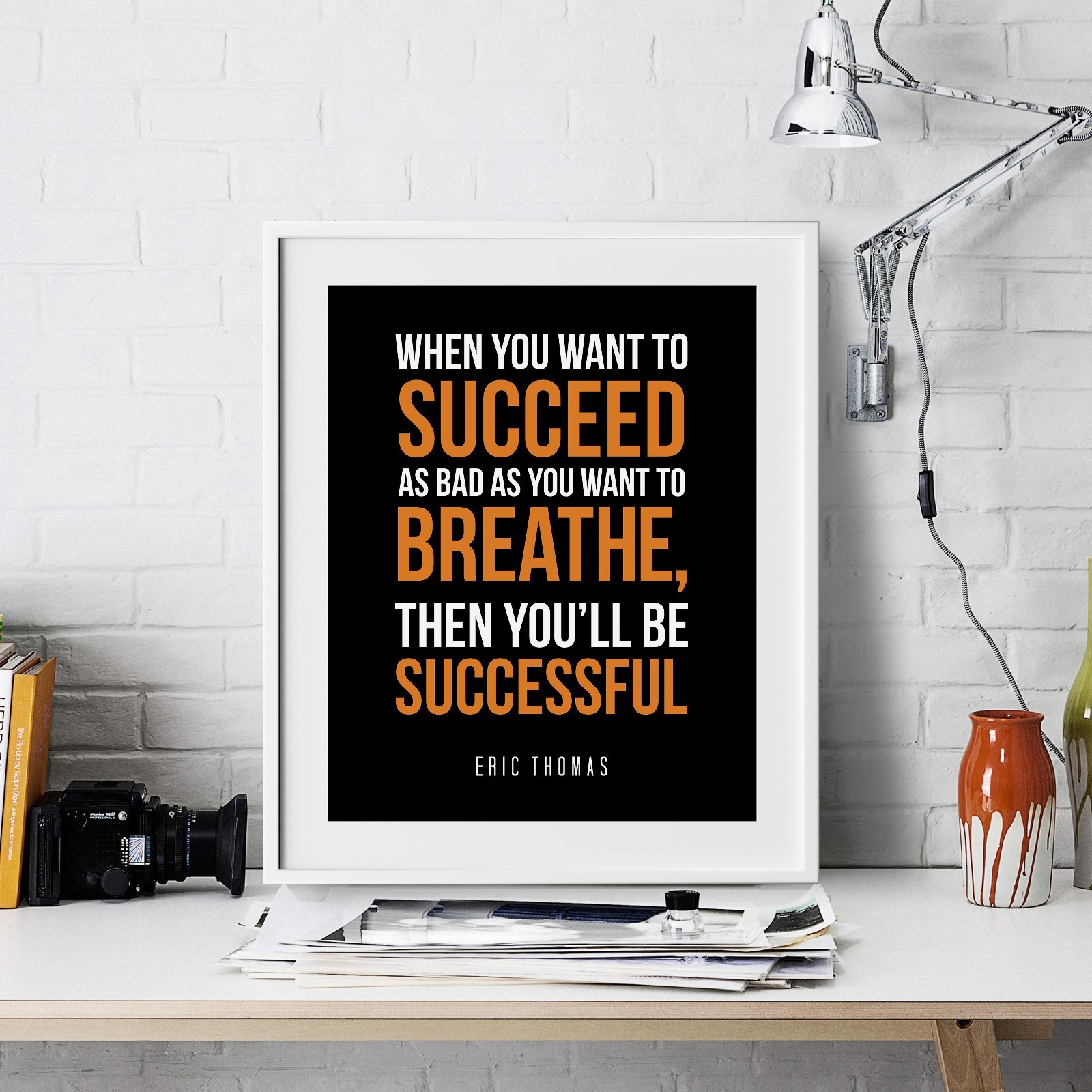 Eric Thomas Inspirational Wall Art Print Motivational Quote Poster Decor Gift