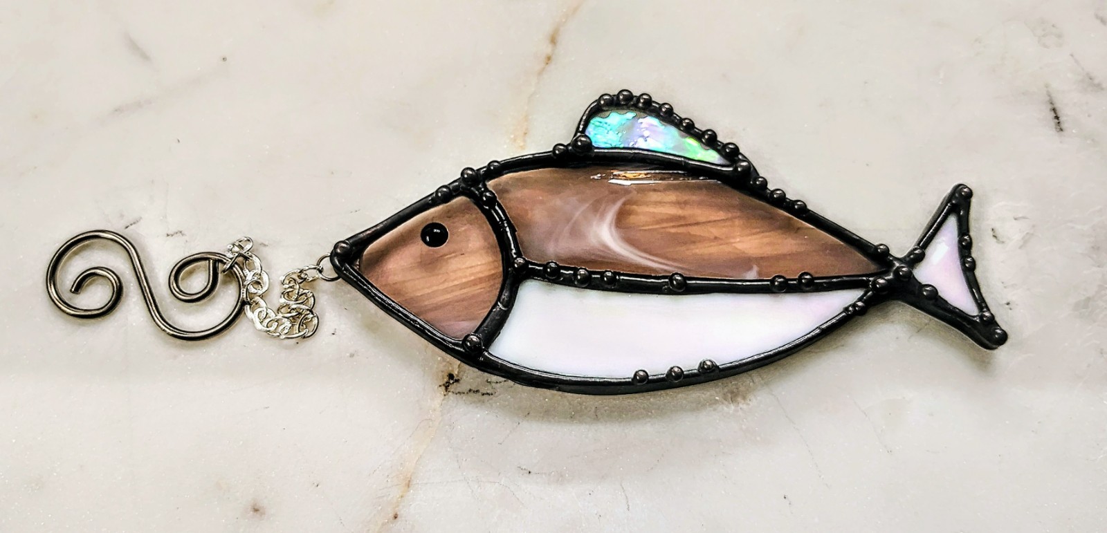 stained glass fish suncatcher
