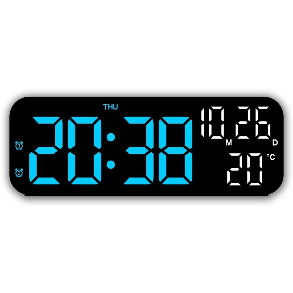 LED Digital Alarm Clock USB Desk Clock Date Temperature Snooze Dimmer Timer