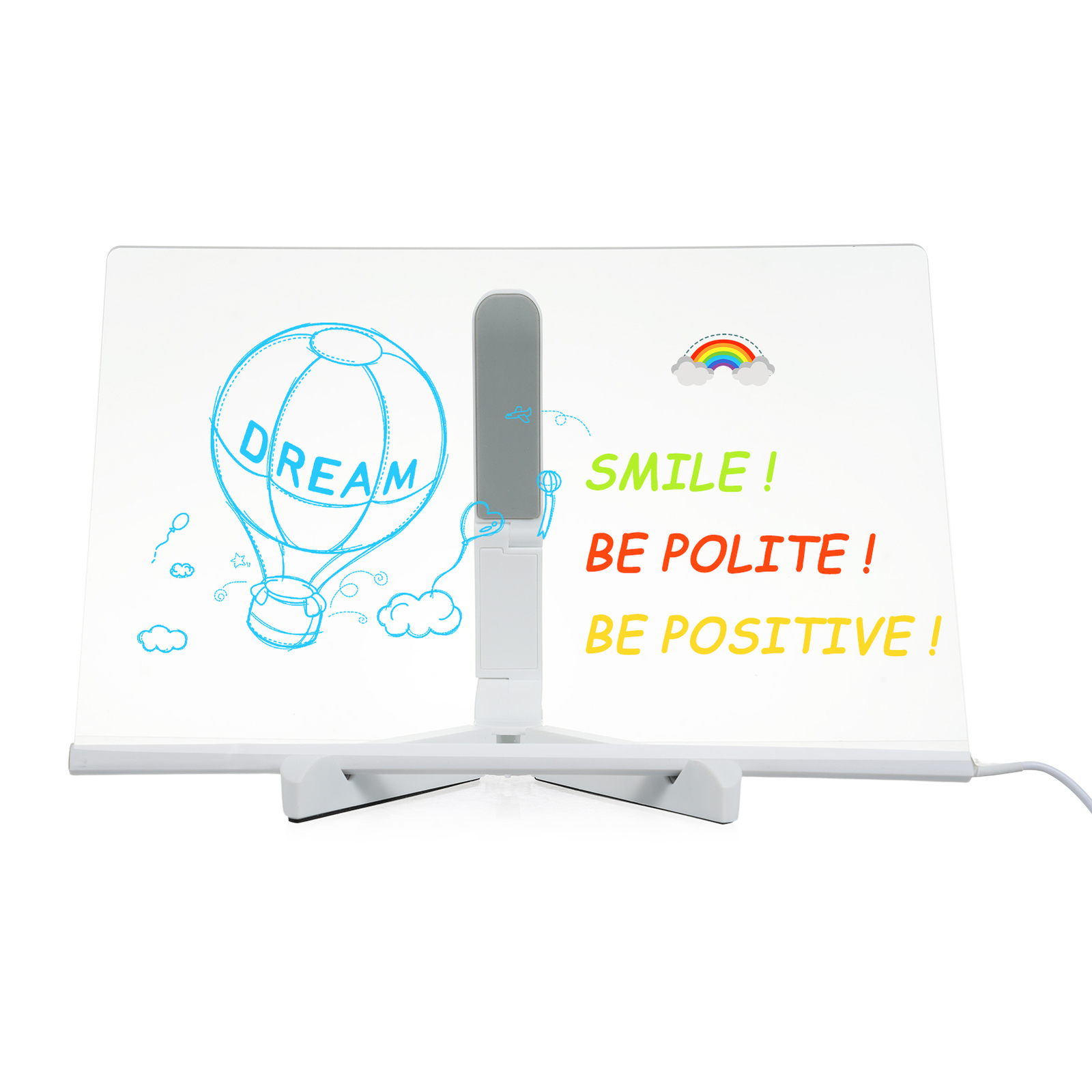 Acrylic Board with 30x20cm Writing Board for Desktop Note A6T9