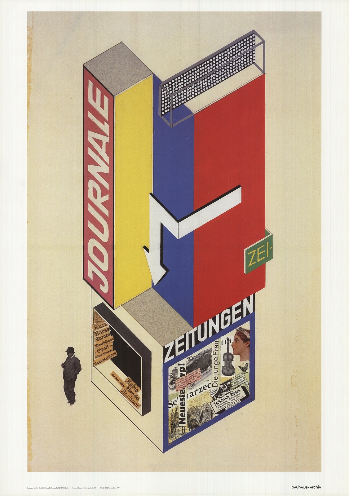 HERBERT BAYER Zeitungsstand/Newspaper Stand 33.25″ x 23.5″ Offset Lithograph 199