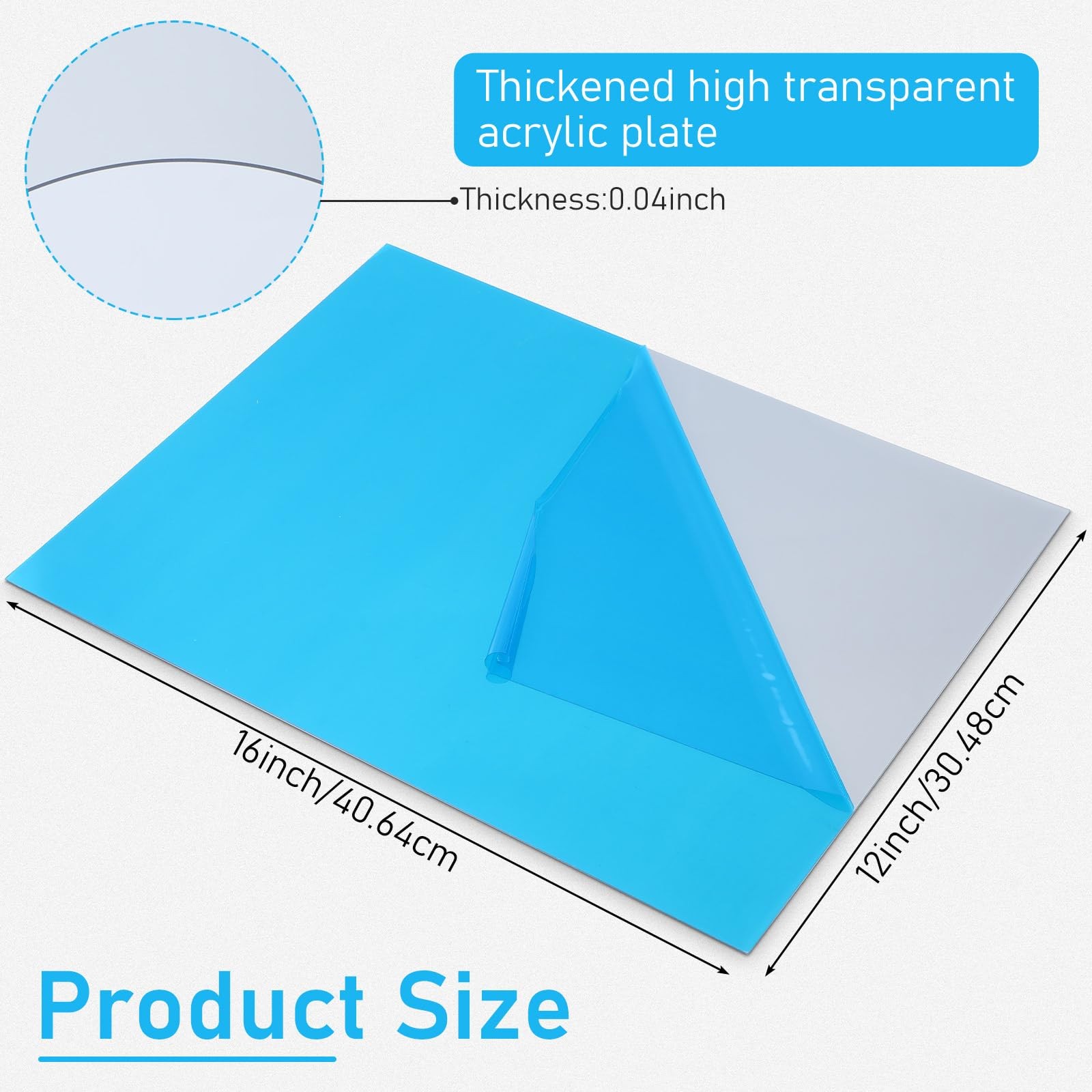 6 Packs Two Way Mirror 12″ x 16″ x 0.04″ Acrylic Infinity See Through Mirror …