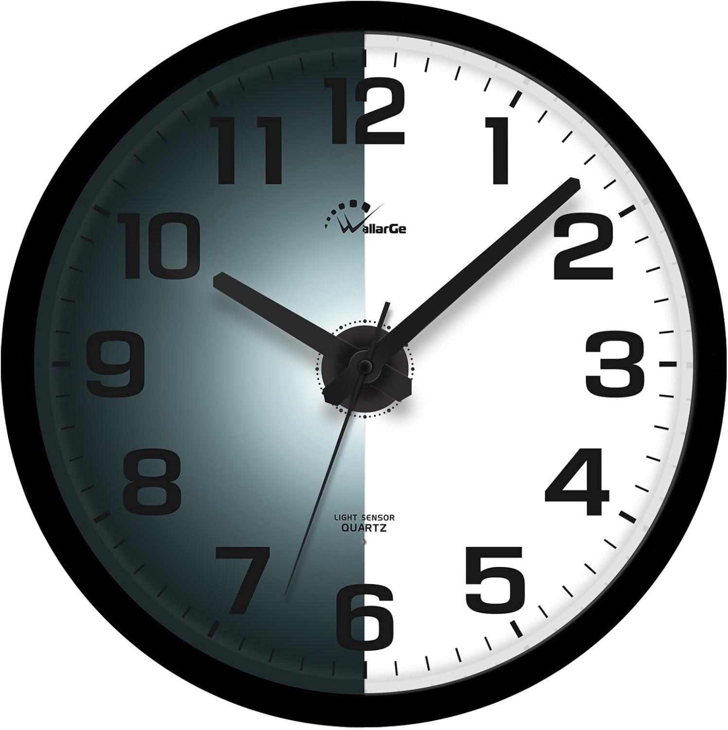Battery Powered Glow-in-the-Dark Wall Clock – Silent 12 Inch Digital Timepiece