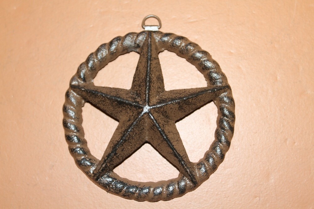Barn Star Plaques for DIY Rustic Woodworking Projects, Metal – 4 7/8 inch – W-26