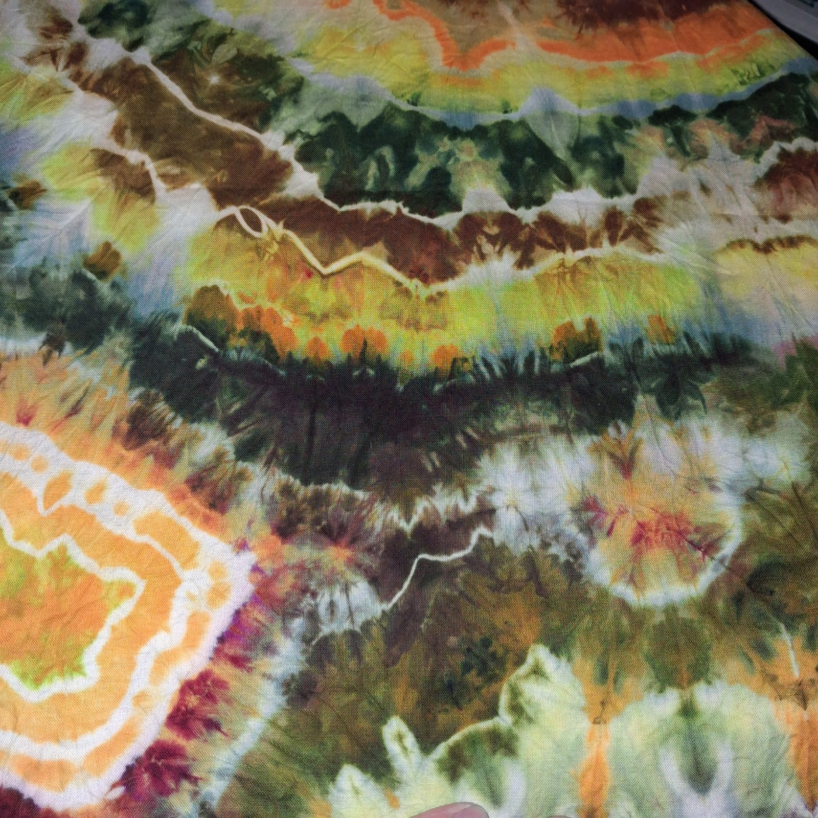 36×42in Quality Handmade Tie Dye Psychadelic Geodic Design Wall Art Tapestry.