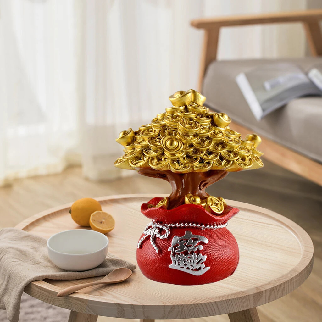 Chinese Feng Shui Money Tree Office Home Table Fengshui Money Tree Cabinet Craft