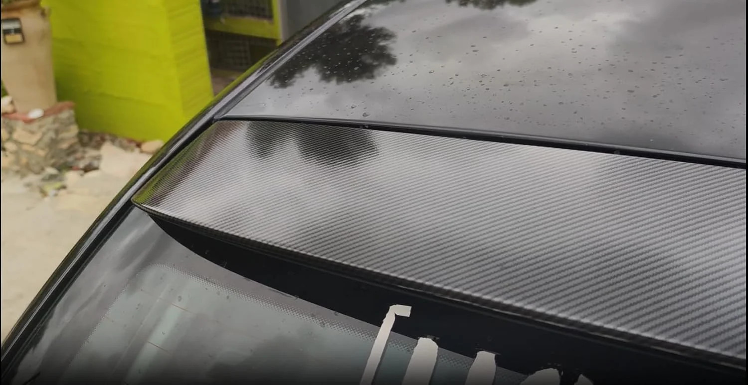 LZLRUN 6D High Gloss Black Carbon Fiber Vinyl Wrap Roll with Air Release – Outdo