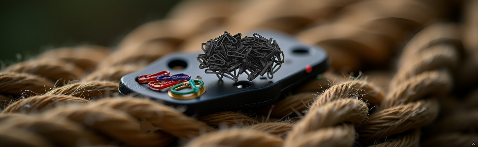 100 Pcs Black Mini Hanging Buckle Plastic Backpack Clasps for Paracord Keychain