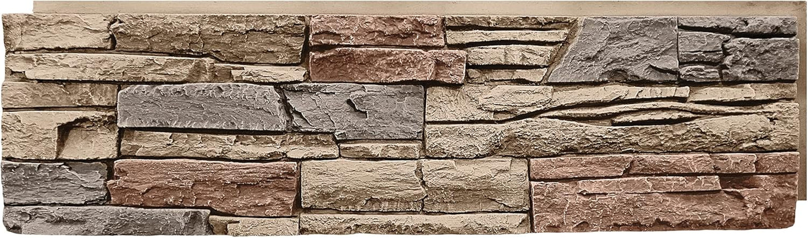 Faux Stacked Stone Panel 41″ x 11.25″ Desert Sunrise Color For Home Improvement