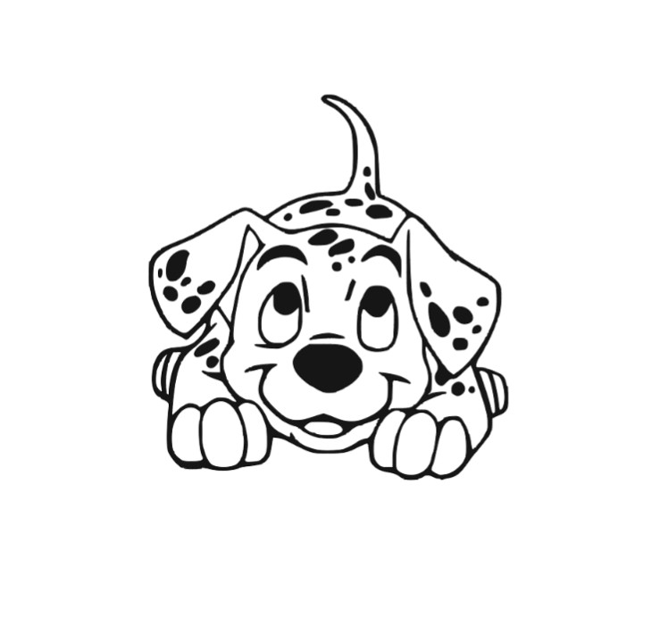 101 Dalmatians Puppy Vinyl Decal Sticker -Multiple Colors & Sizes- FREE SHIPPING