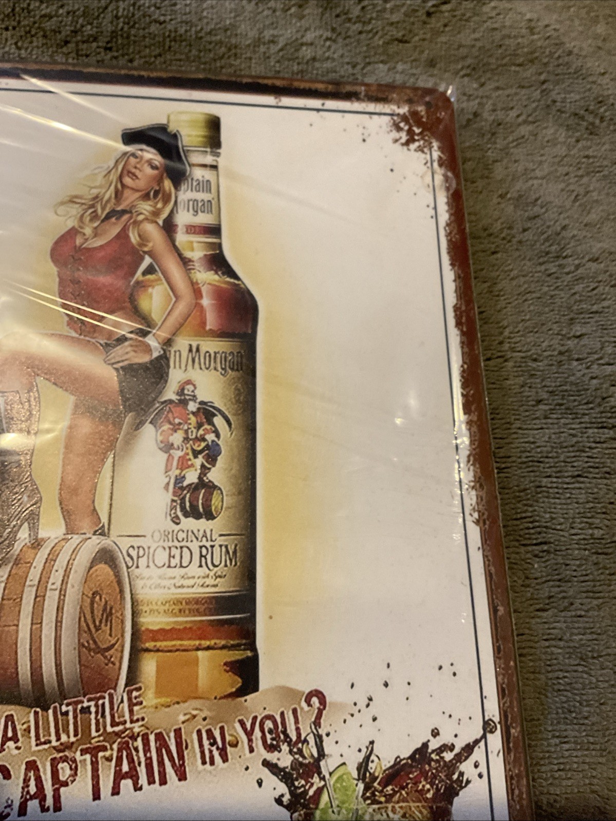 8×12 Captain Morgan Metal Sign GOT A CAPTAIN IN YOU? 8×12 Man Cave, Game Room