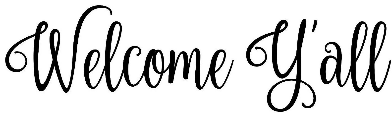 Welcome Y’all Vinyl Sticker – Front Door Porch Greeting – Die Cut Decal