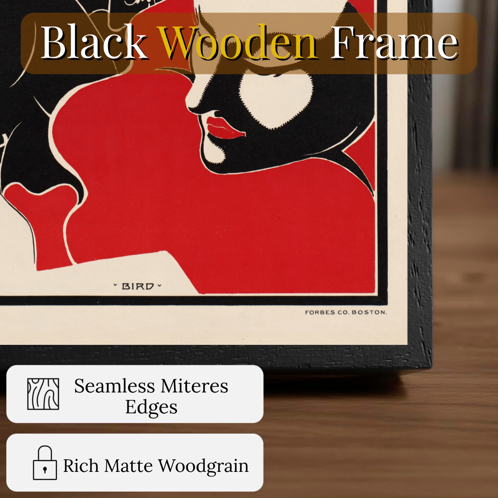 Art Deco Wall Art Framed 11×17 The Red Letter Vintage Poster Print Decor Gift