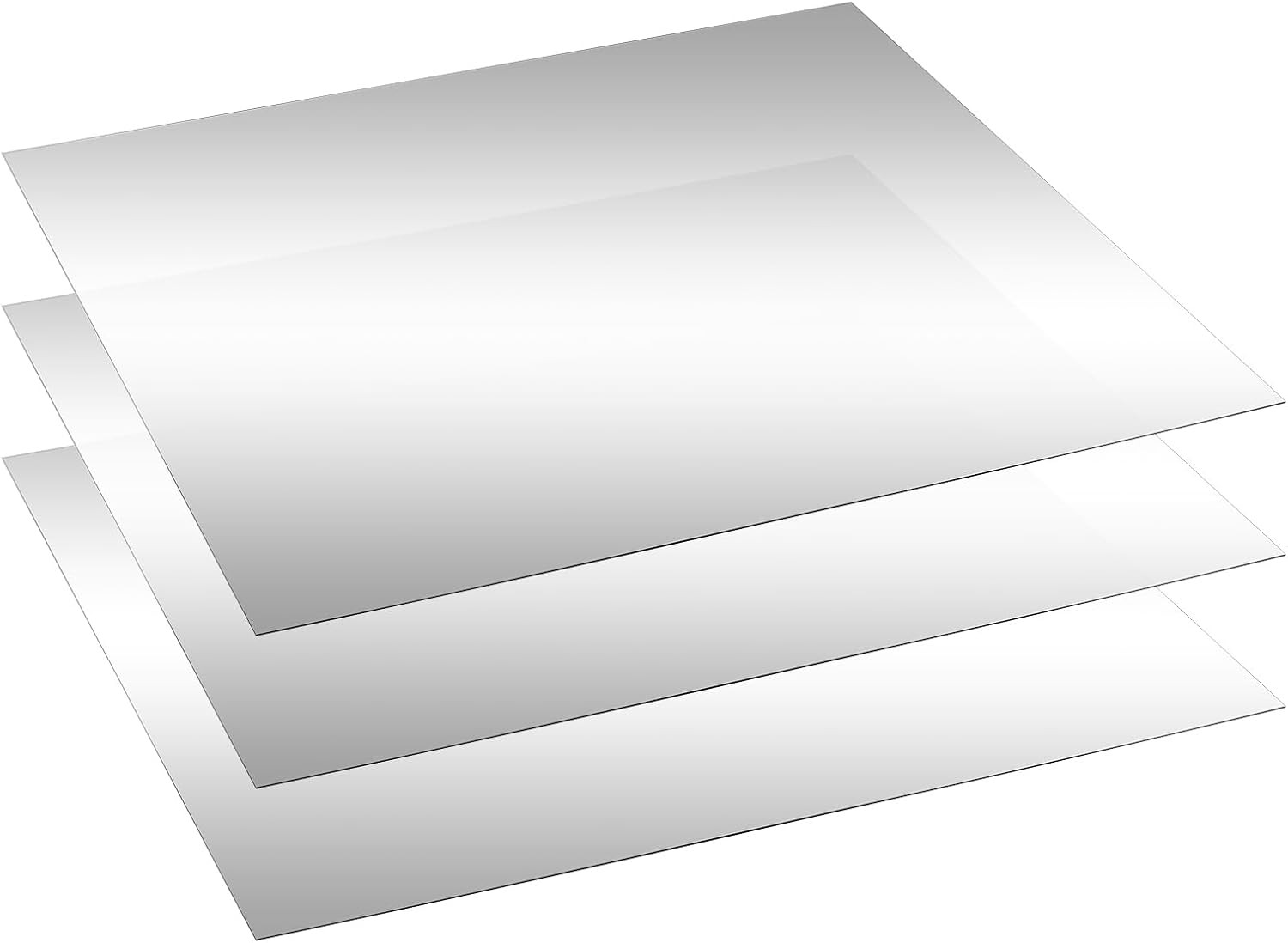 3 Pcs Two Way Mirror Glass, 18x24x0.04 Inch Acrylic Infinity See