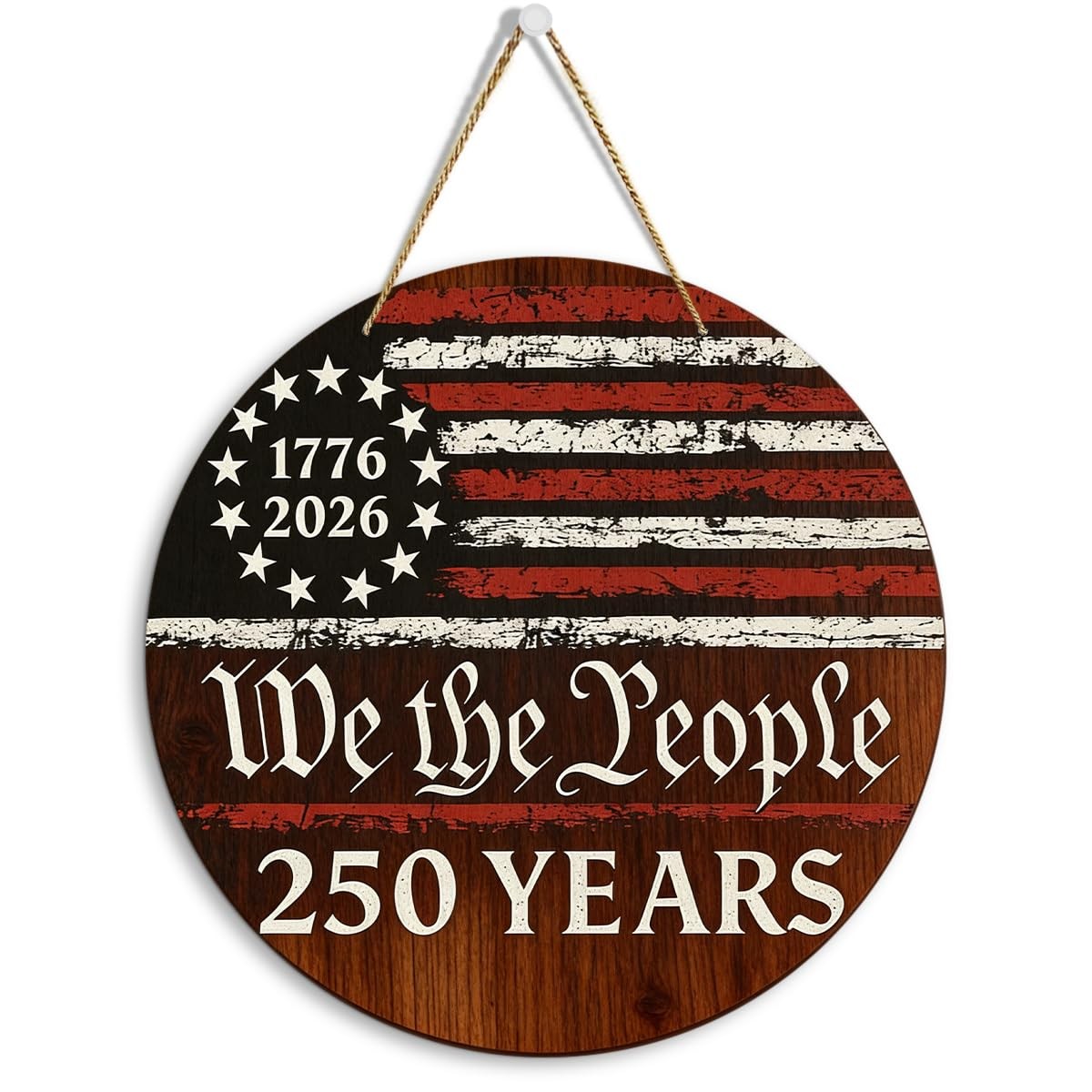 250th Anniversary Wreath forâ€Œ Front Door 4th Of July 12 x 12 inches, PAT9
