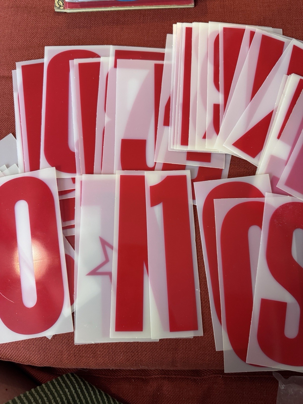 Vintage Marquee letters, Numbers, Punctuation, red and white