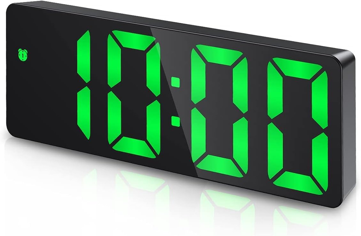 Alarm Clock, LED Clock for Bedroom, Electronic Desktop Clock with Temperature Di