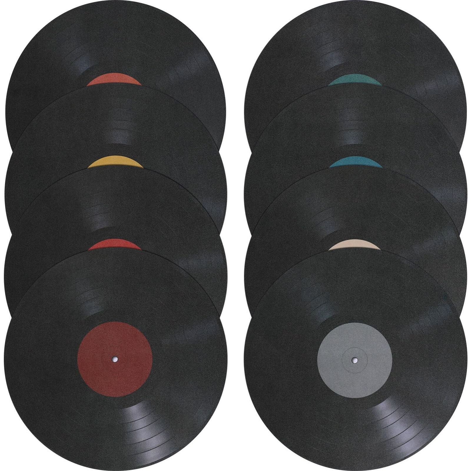VOSAREA 8pcs Vinyl Record Wall Stickers Vintage Vinyl Record Decals Decorativ…