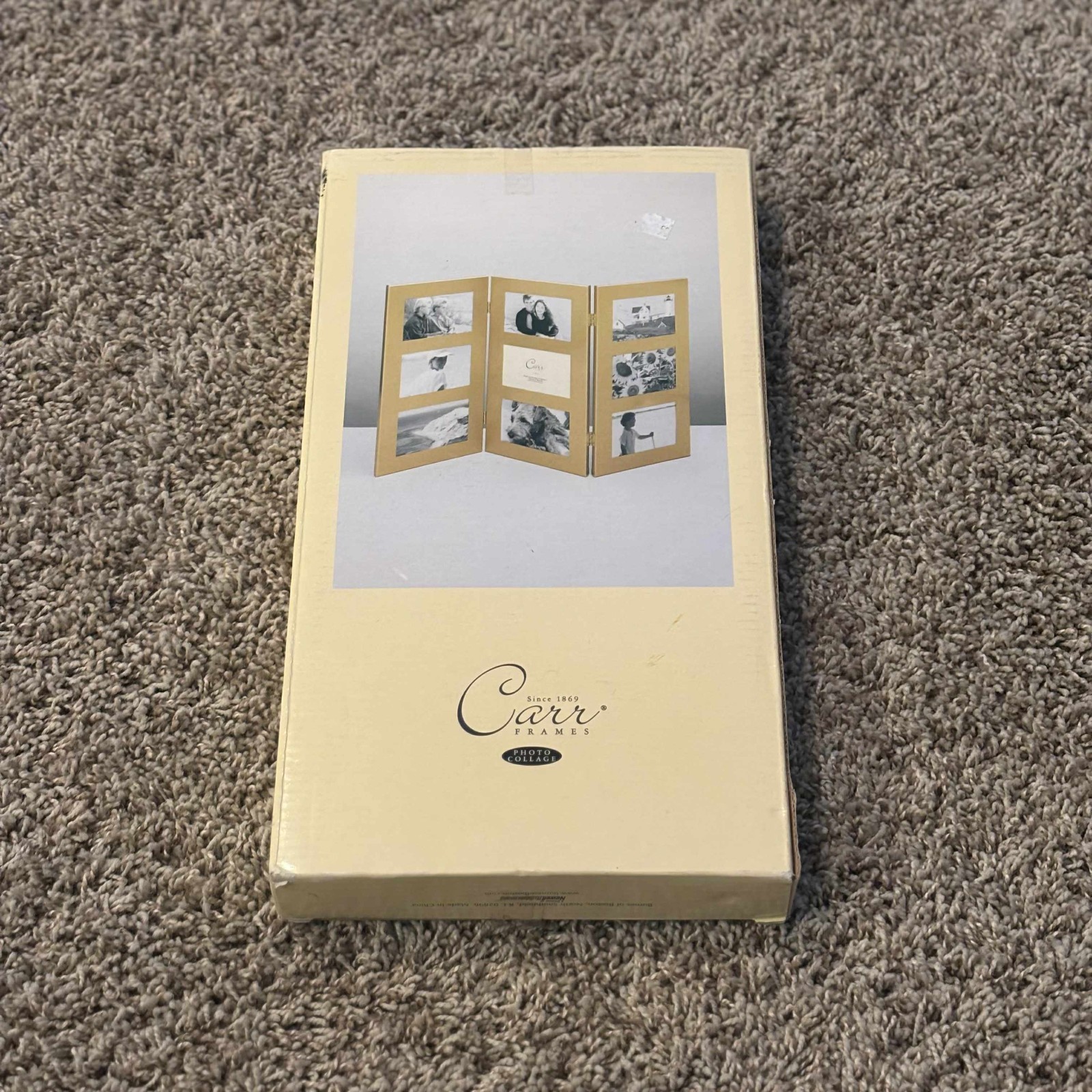 Gold-Tone Folding 9-Photo Picture Frame By Carr Frames Holds 4X6″ Photos JJ4003