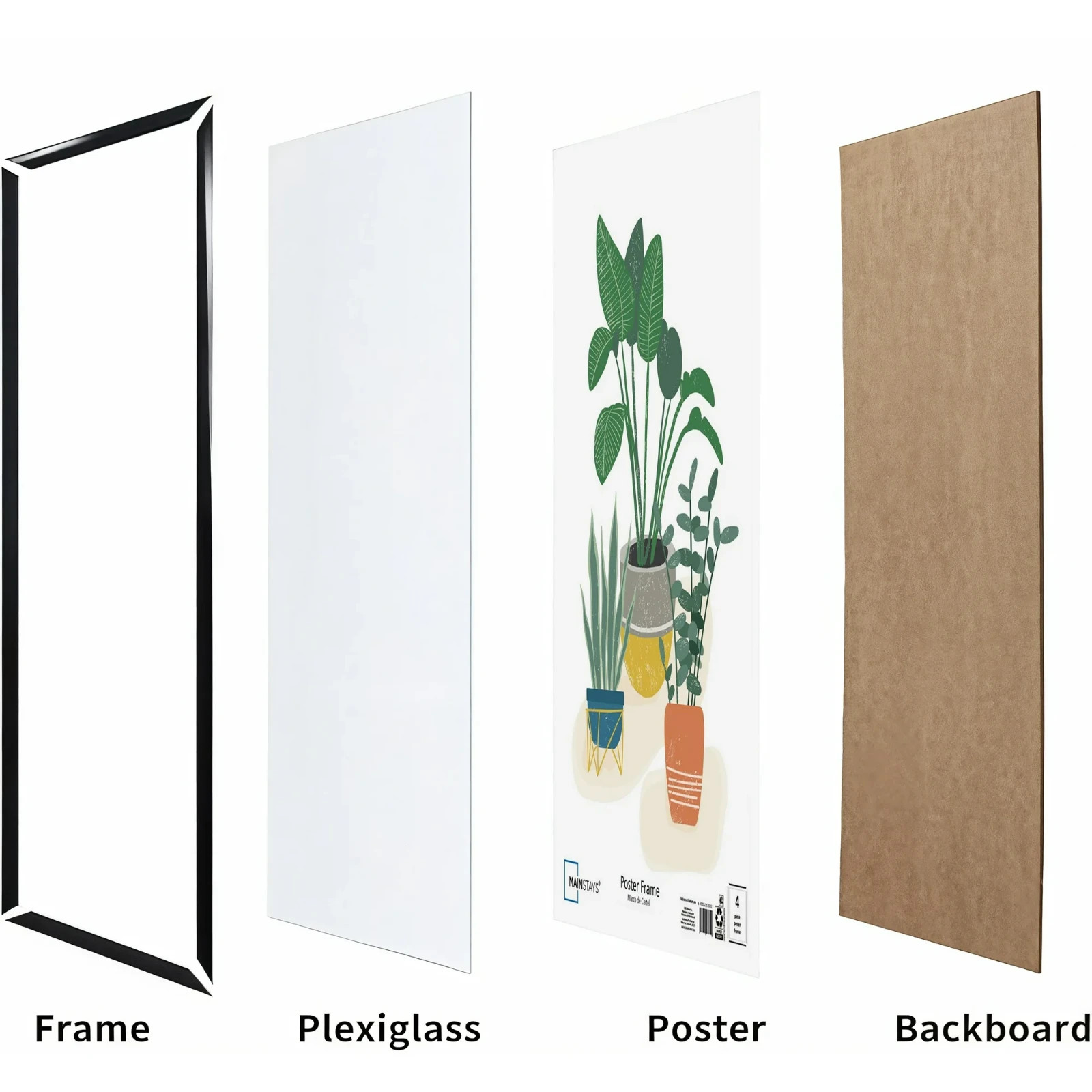 Mainstays – 24×36 Picture Frame – Black Flat Profile Wall Photo Frame