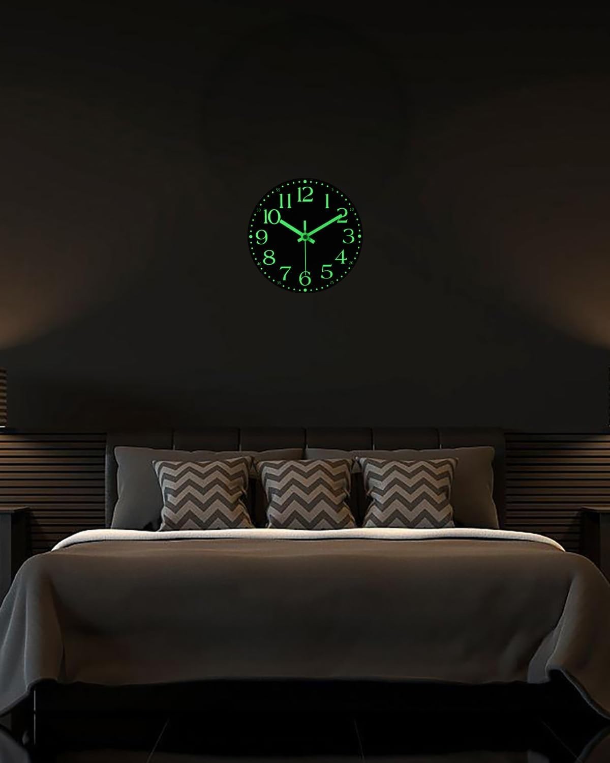 Luminous 8-Inch Wall Clock – Silent Battery Powered Decor for Home Offices