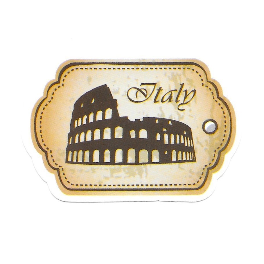 Italy Vinyl Sticker Colosseum Decal Rome Landmark Travel Souvenir Vintage Art