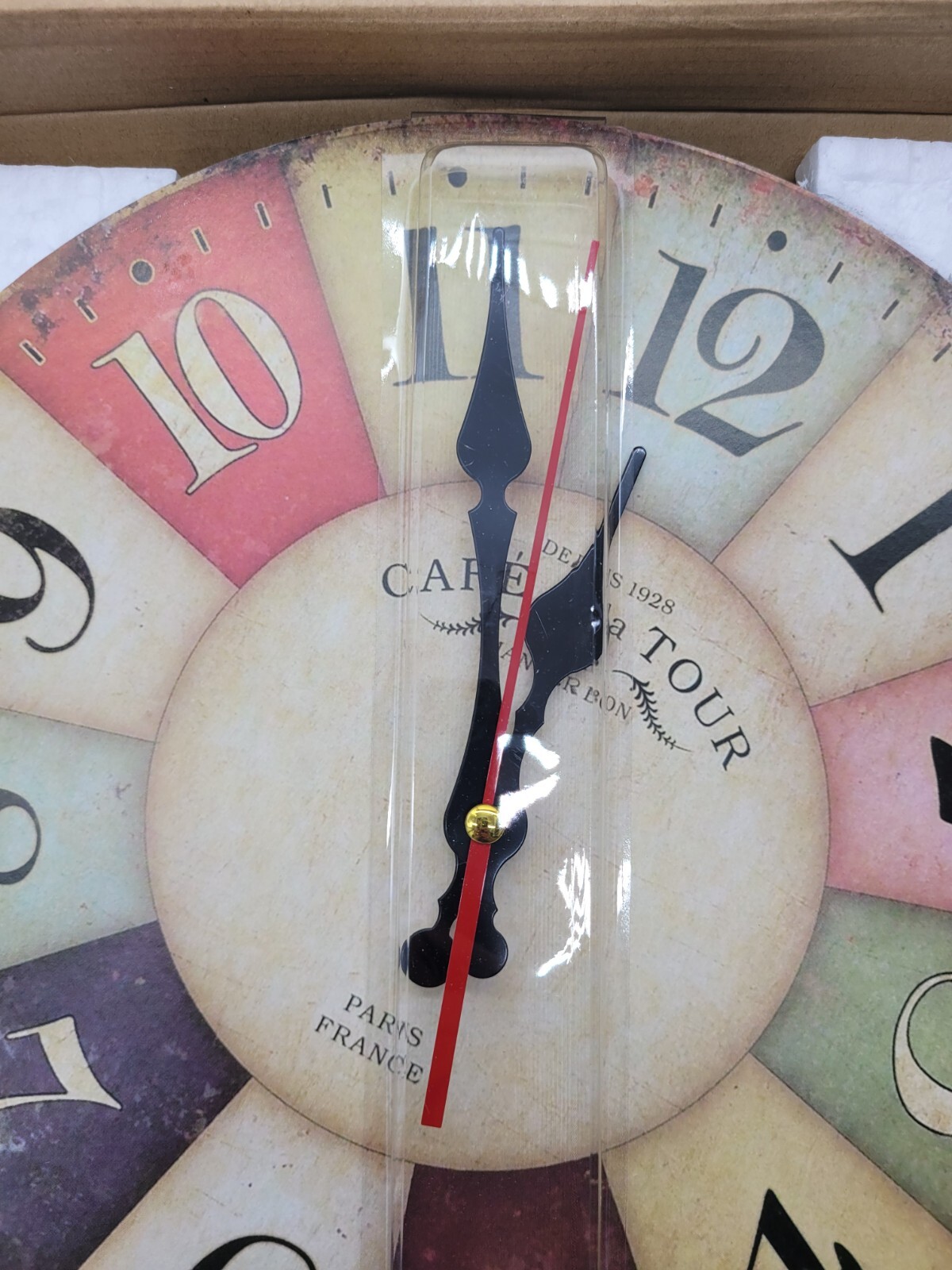 Grazing 12″ Vintage Arabic Numerals ,Shabby Beach, Weathered Beachy Boards Old