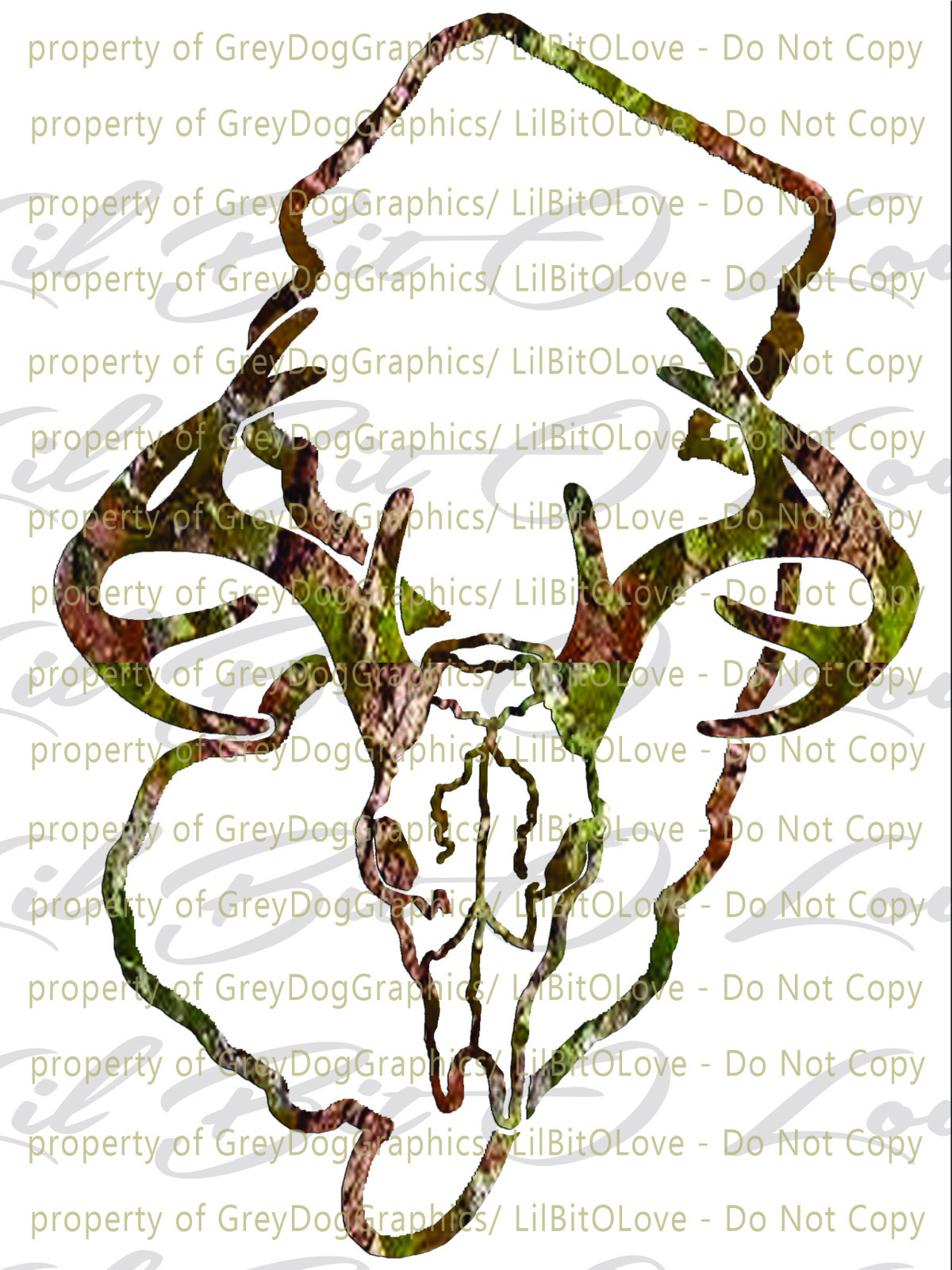 Camouflage Camo New Jersey Buck Skull Deer Hunting Vinyl Decal Hunt Sticker