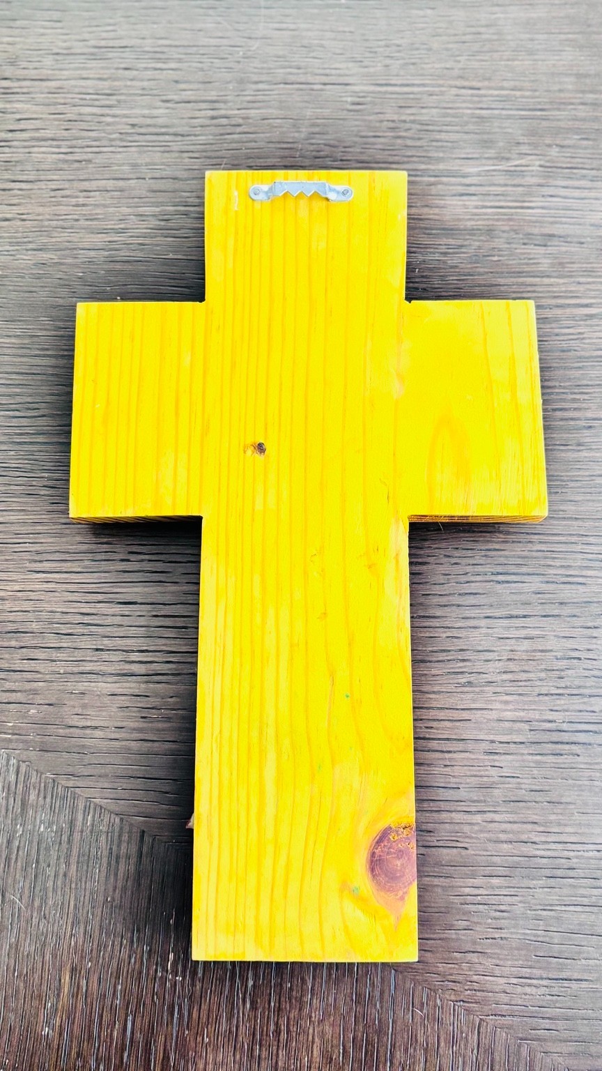 Handmade Peruvian Folk Art Wooden Cross Wall Hanging Set of 3 Village Scene
