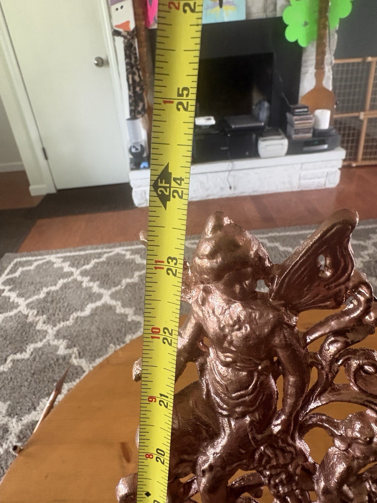 Vintage Cast Iron Ornate 24” Table Top Easel-Fairy/Cherub-24x14x10”-5 Pounds!